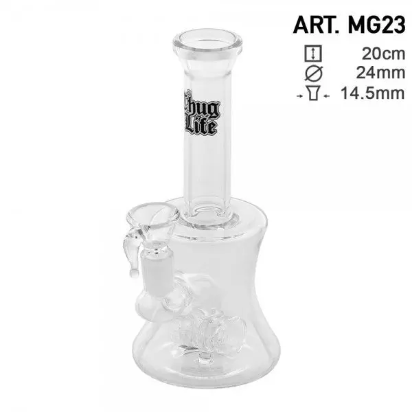 Thug Life | 8" Clear Water Pipe W/ Hammer Percolator 1