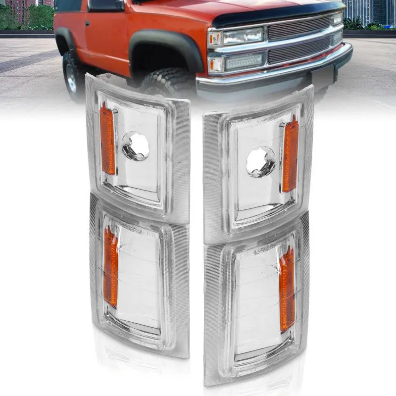 Anzo 1994-1998 Chevrolet Blazer Corner Lights Clear Lens W/ Amber Reflector 1