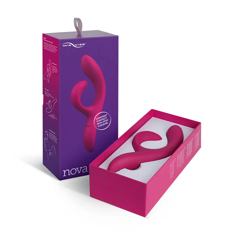 We-Vibe Nova 2 Rechargeable Flexible Silicone Rabbit Vibrator Pink 1