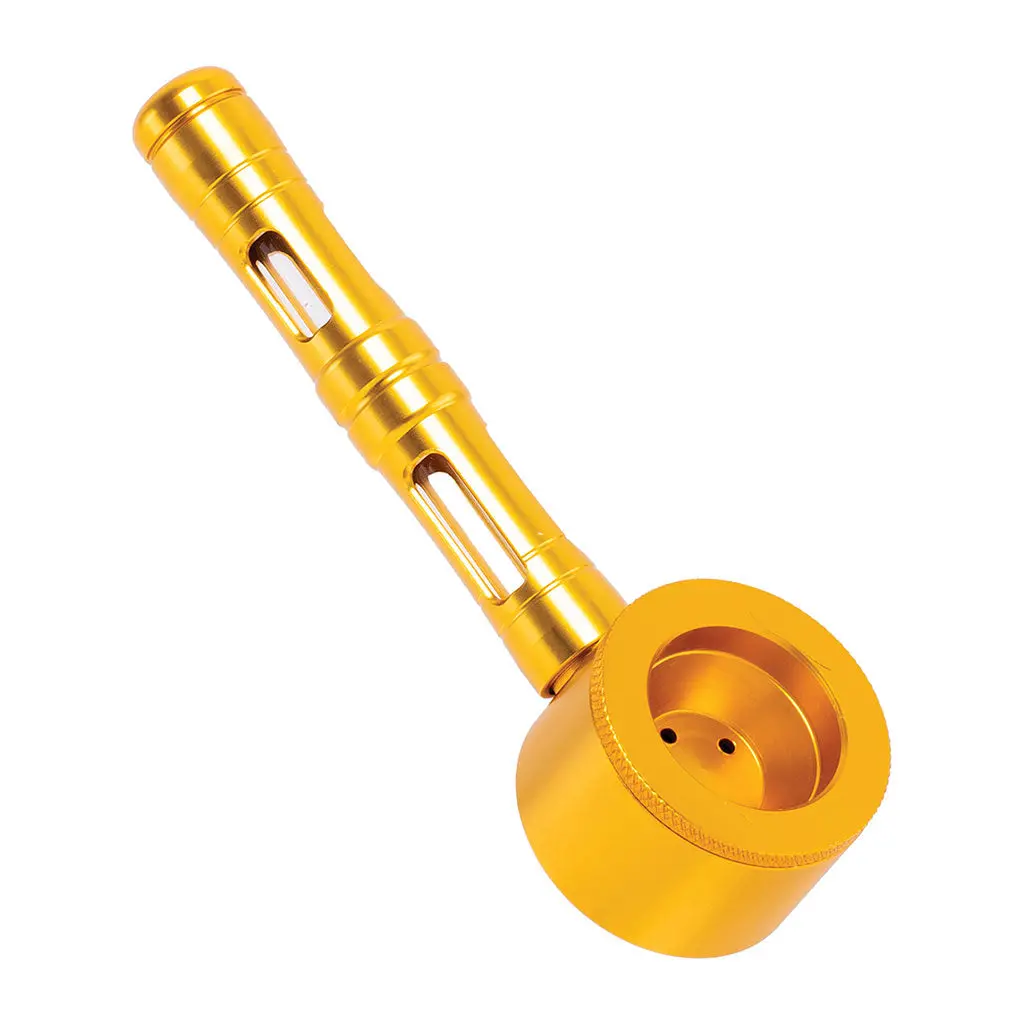 Flat Chamber Aluminum Glass Smoking Pipe 3
