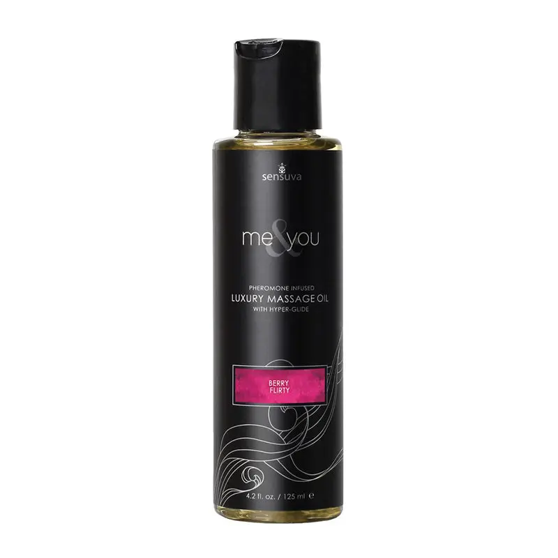 Sensuva Pheromone-Infused Luxury Massage Oil Berry 4.2 Oz 1
