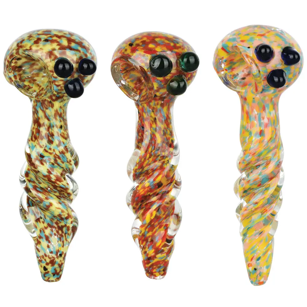 Confetti Convention Fritted Spoon Pipe - 4.75" / Colors Vary 1