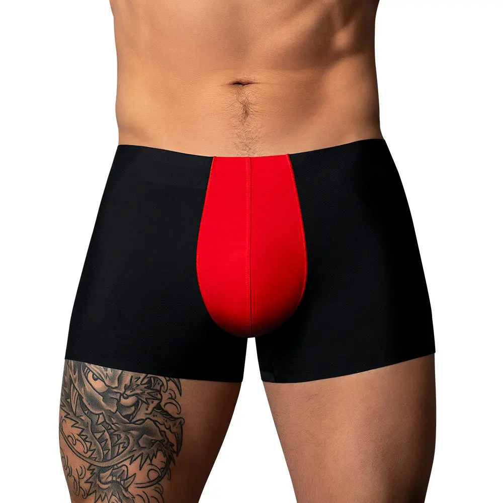 Male Power Hot Mesh Pouch Short Black/Red L 1