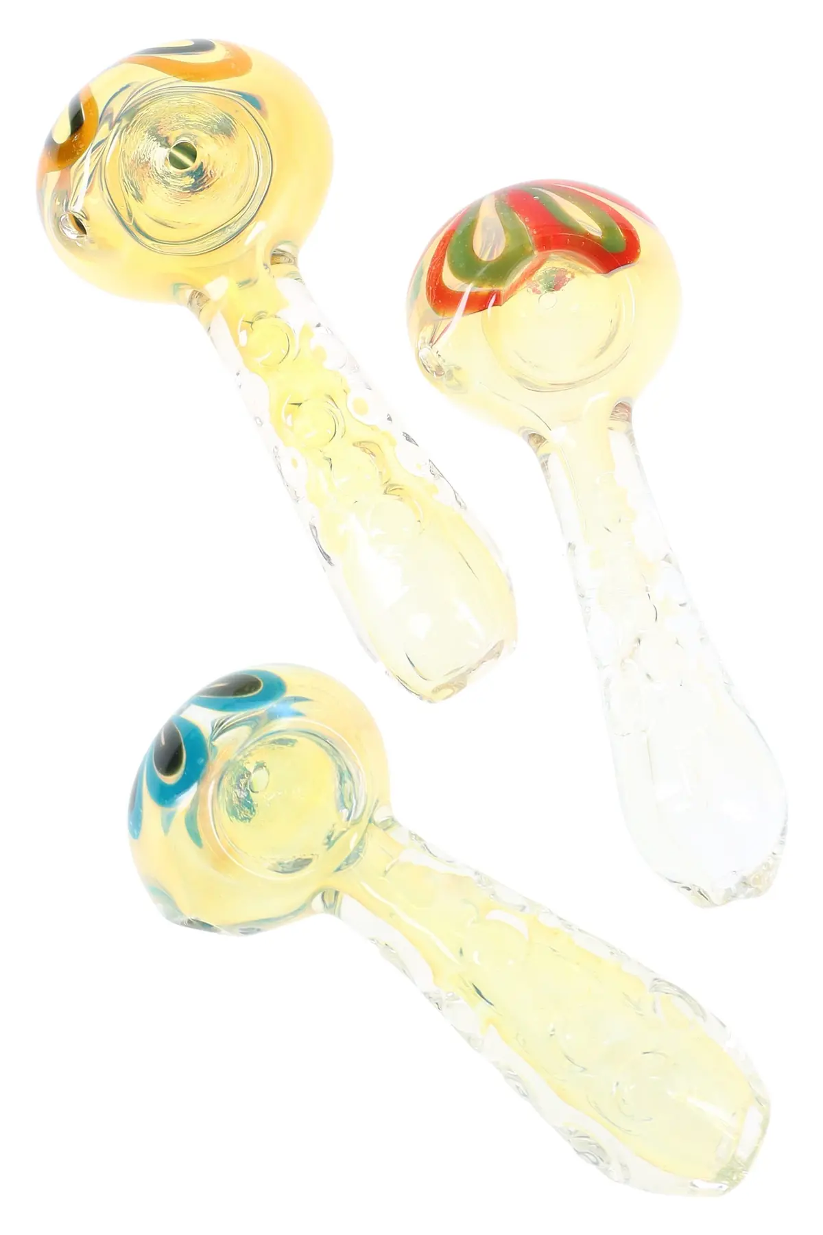3.5″ Color-Changing Indentation Glass Spoon “Grip Glow” – Assorted Colors 1