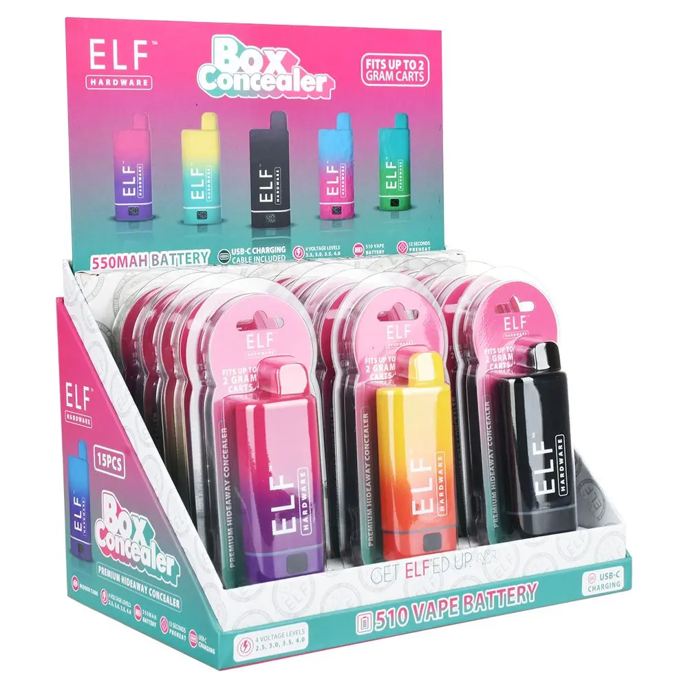 Elf Vape Bar Concealer 510 Cart Vape Battery - 550Mah / 15Ct 1