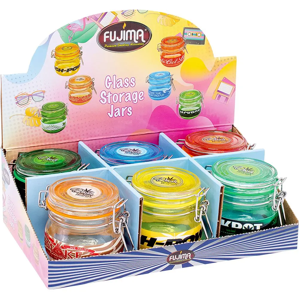 Fujima Dank Tank Glass Latch Lid Storage Jar - 150Ml / 6Ct 1