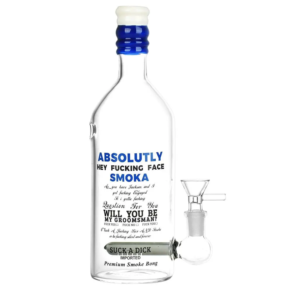 Vodka Bottle Glass Water Pipe - 9.5" / 14Mm F 1