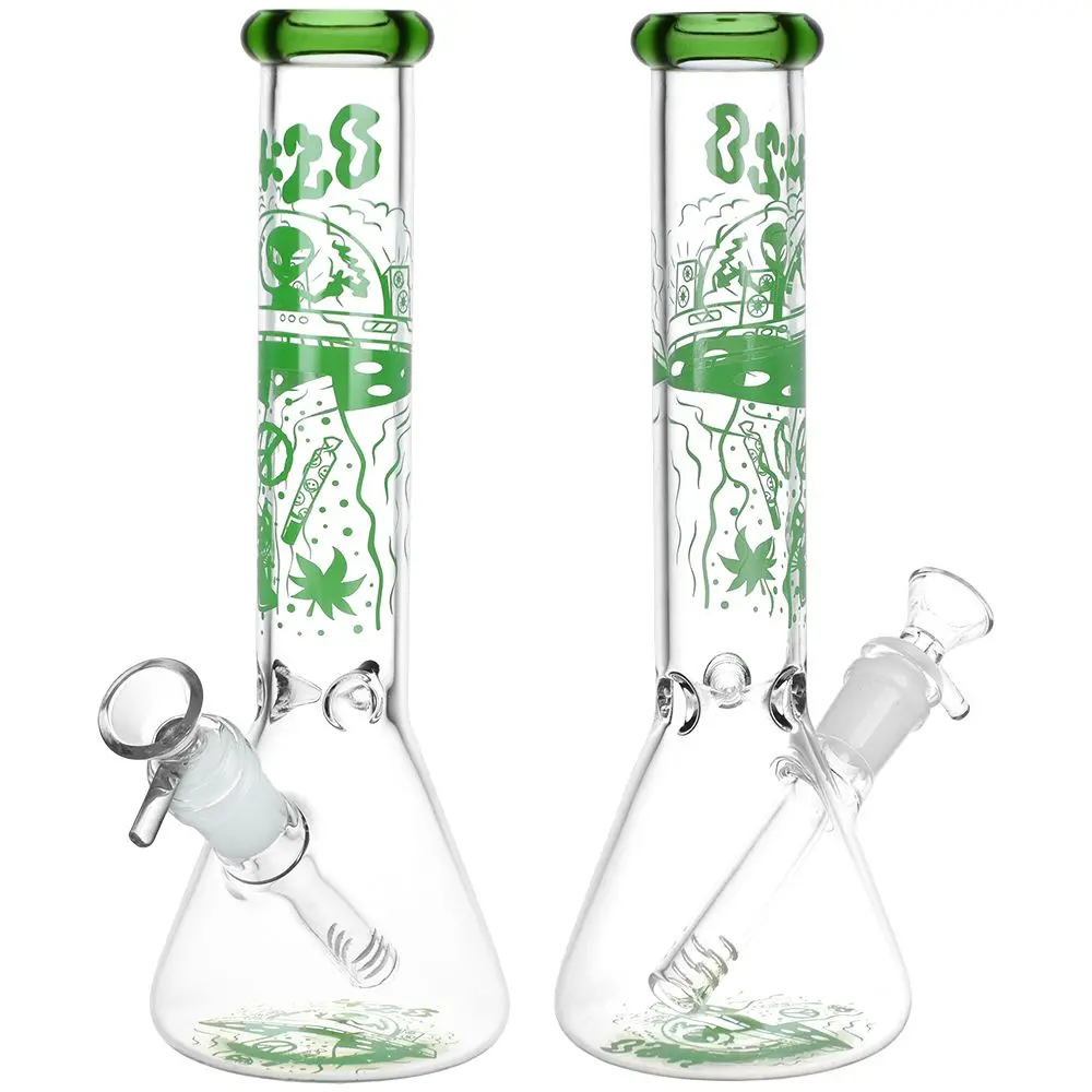 420 Ufo Visitor Beaker Glass Water Pipe - 10" / 14Mm F 1