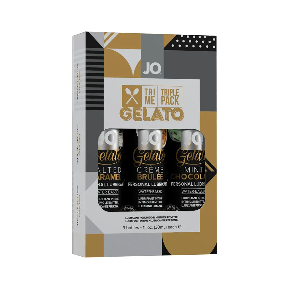 Jo Tri Me Triple Pack Gelato Flavored Water-Based Lubricant 1