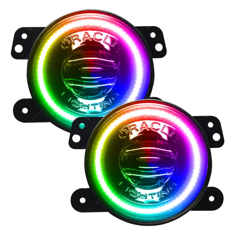 Oracle Jeep Wrangler Jk/Jl/Jt High Performance W Led Fog Lights - Colorshift - Dynamic See Warranty 1