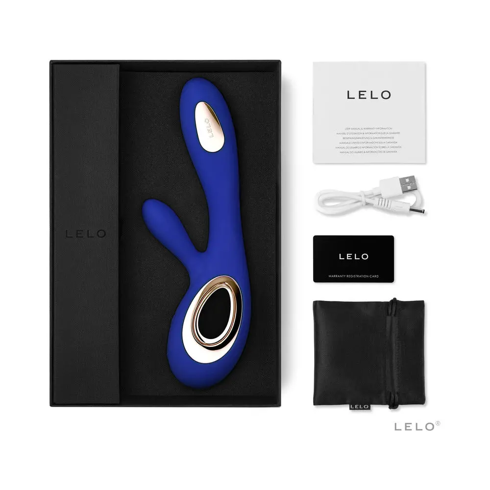 Lelo Soraya Wave Rechargeable Rabbit Vibrator Midnight Blue 1