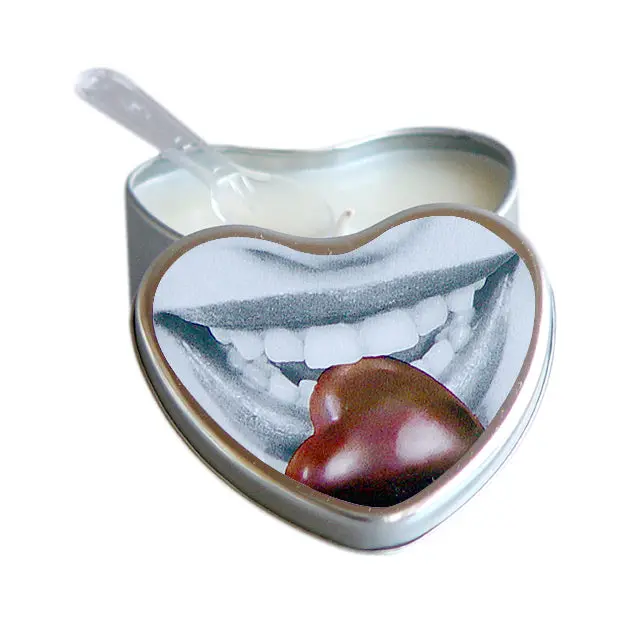 Earthly Body Hemp Seed Edible Massage Candle Chocolate 4 Oz. 1
