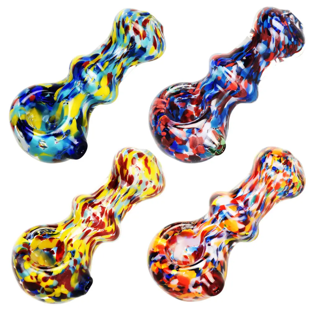 Rainbow Blast Fancy Spoon Pipe - 3.25" / Colors Vary 1