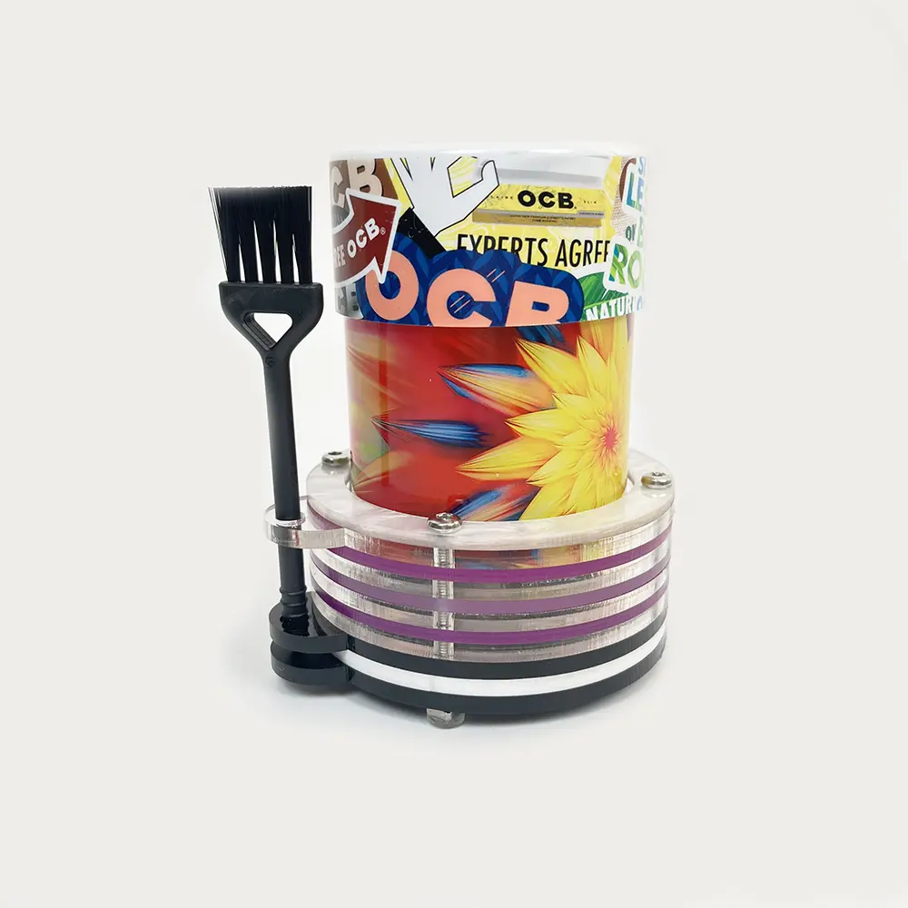 Wakit Grinder Stand For Wakit (Tm) Ball And Chain Kitchen Grinder ~ Acrylic With Mini Broom 1
