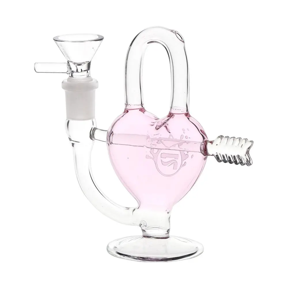 Pulsar Arrow Heart Glass Water Pipe - 5" / 14Mm F 2
