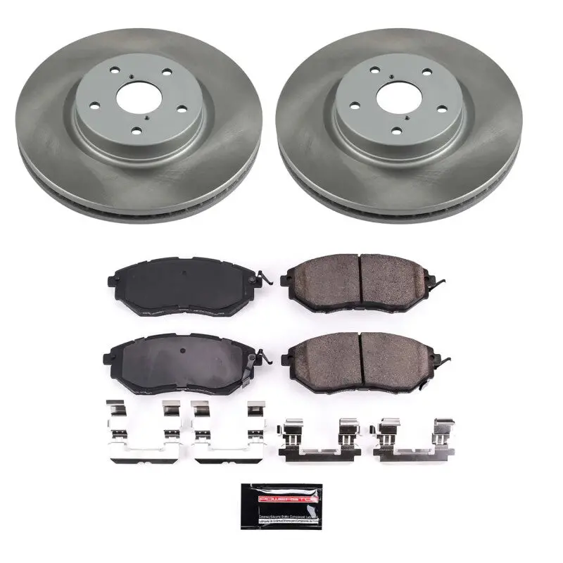 Power Stop 15-21 Subaru Wrx Front Semi-Coated Rotor Kit 1