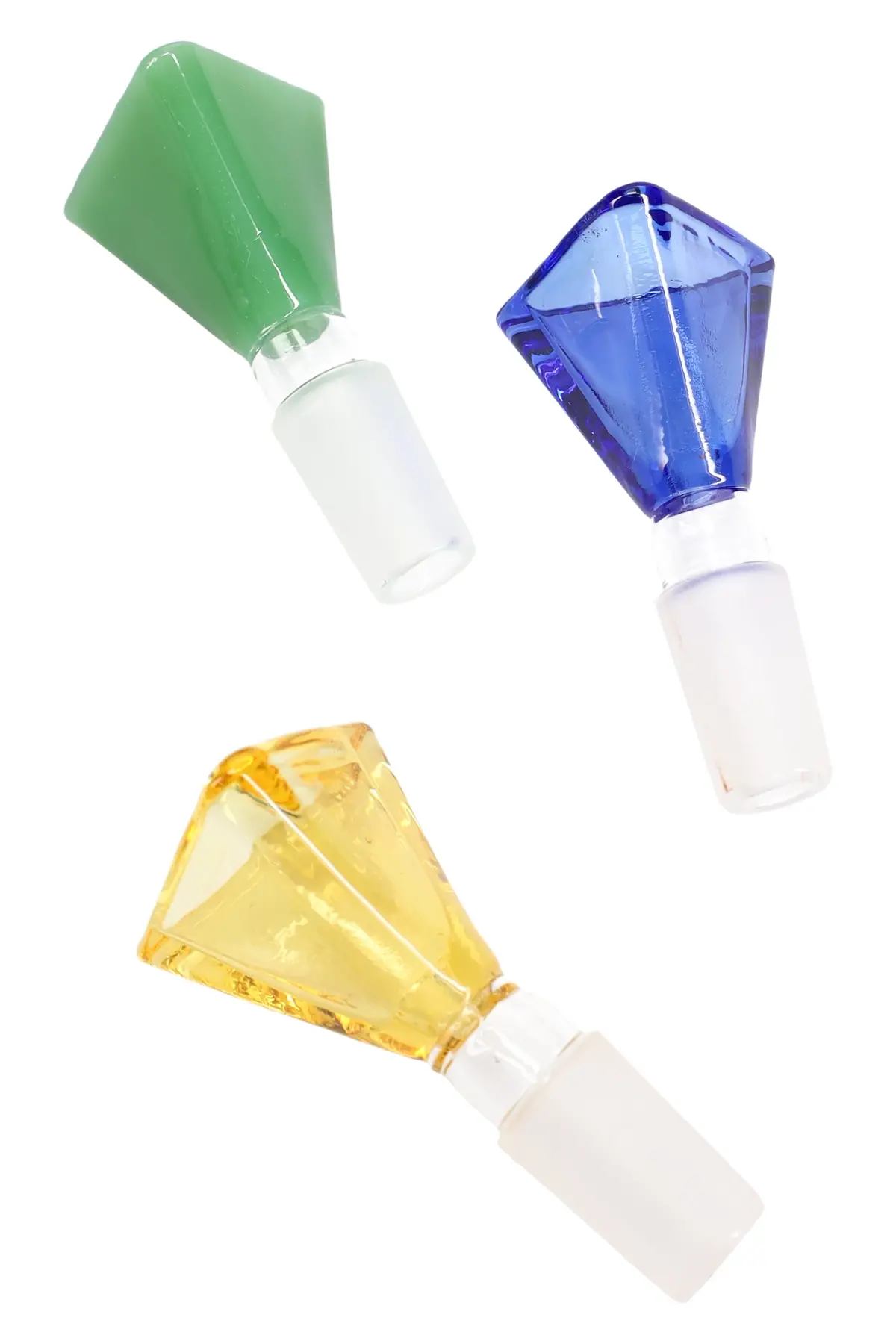 Colored Glass 14.5 Mm Male Triangle Bowl “Prism Pull” – Assorted Colors 1
