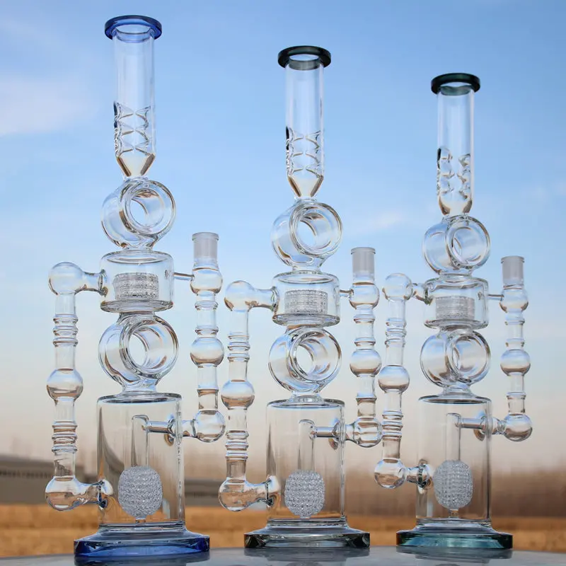 Massive Approx. 22 Inch Dual Perc Recycler Style Water Pipe 1