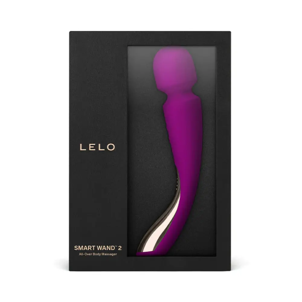 Lelo Smart Wand 2 Medium Rechargeable Wand Vibrator Deep Rose 1
