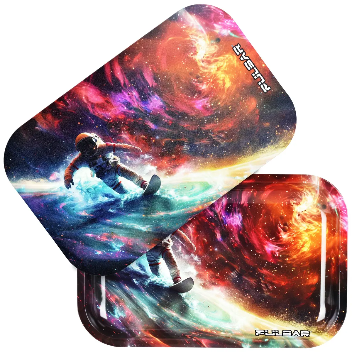 Pulsar Rolling Tray & Lid Kit - Astro Surfer / 11"X7" 1