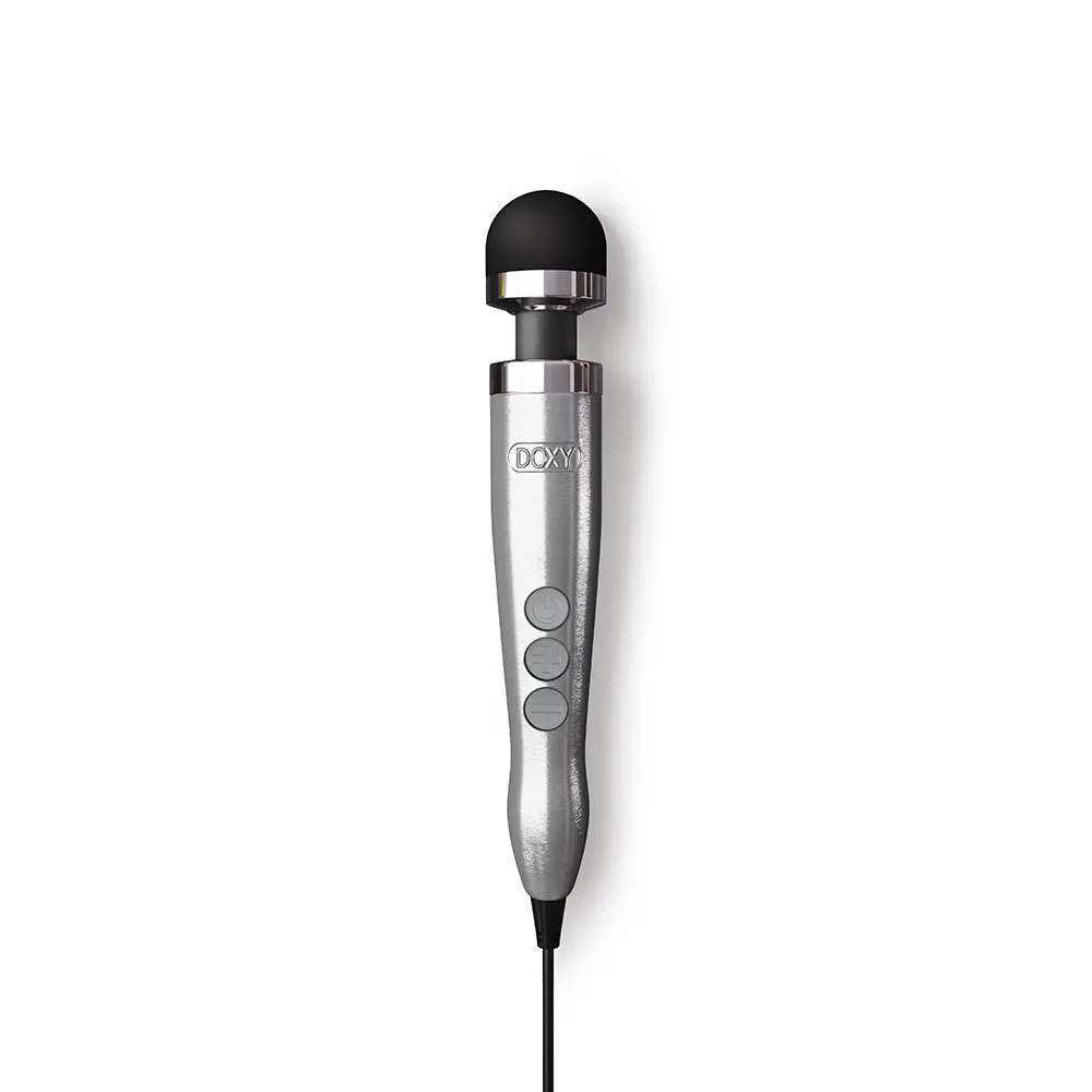 Doxy Die Cast 3 Compact Wand Vibrator Brushed Metal 1