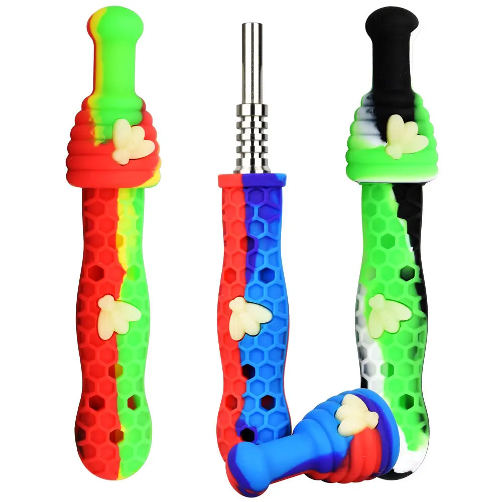Silicone Uv Honeybee Vapor Straw W/ Cap 1