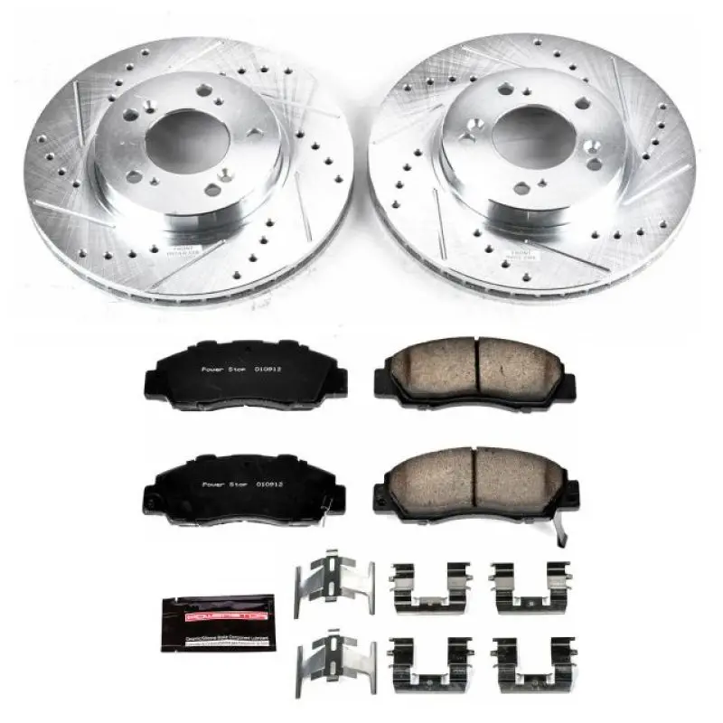 Power Stop 97-01 Acura Integra Front Z23 Evolution Sport Brake Kit 1