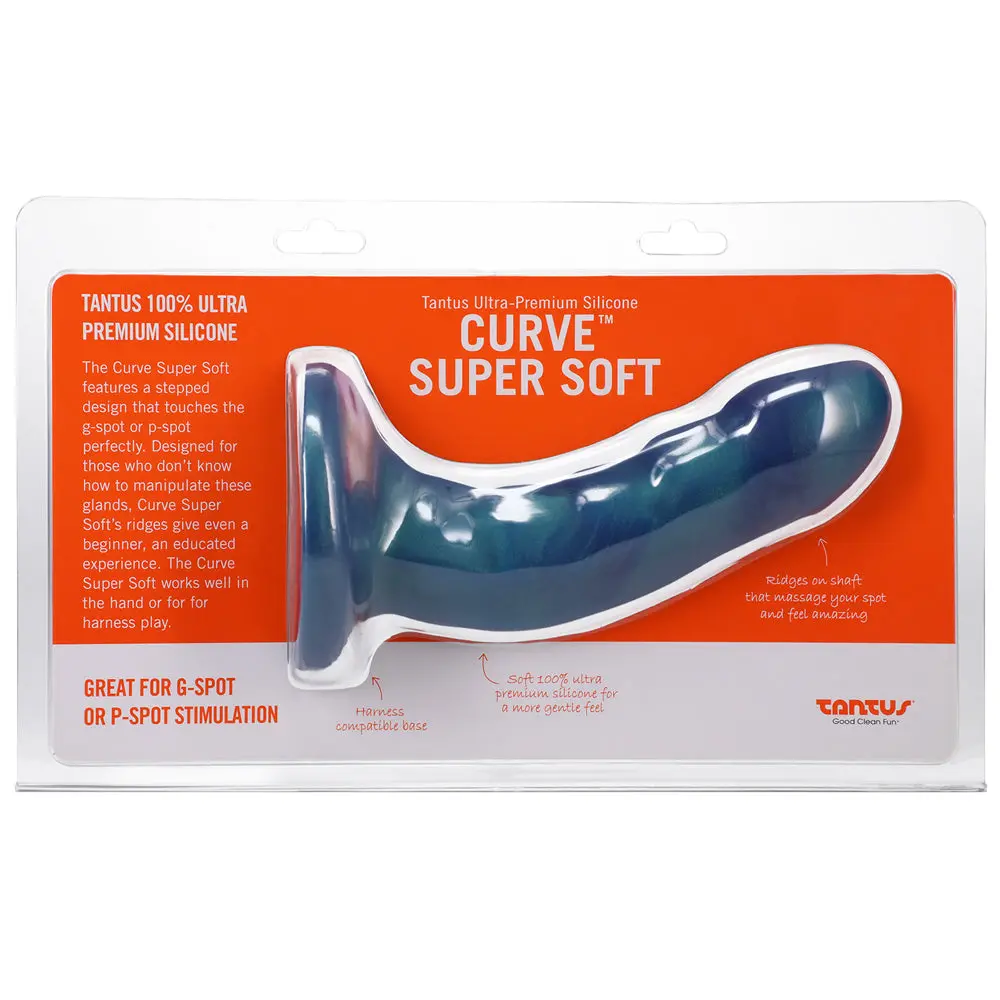 Tantus Curve 6.5 In. Dildo Soft Malachite 1