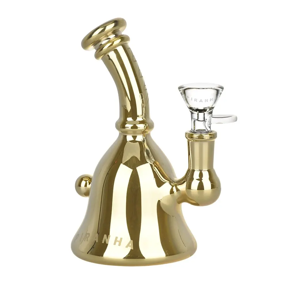 Piranha Bell Electroplated Glass Rig Style Water Pipe - 5.5" / 14Mm F 1