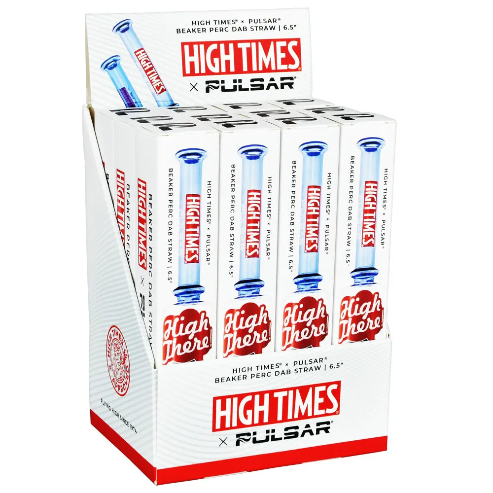 High Times® X Pulsar High There! Beaker Perc Dab Straw | 6.5" | 12Pc Display 1