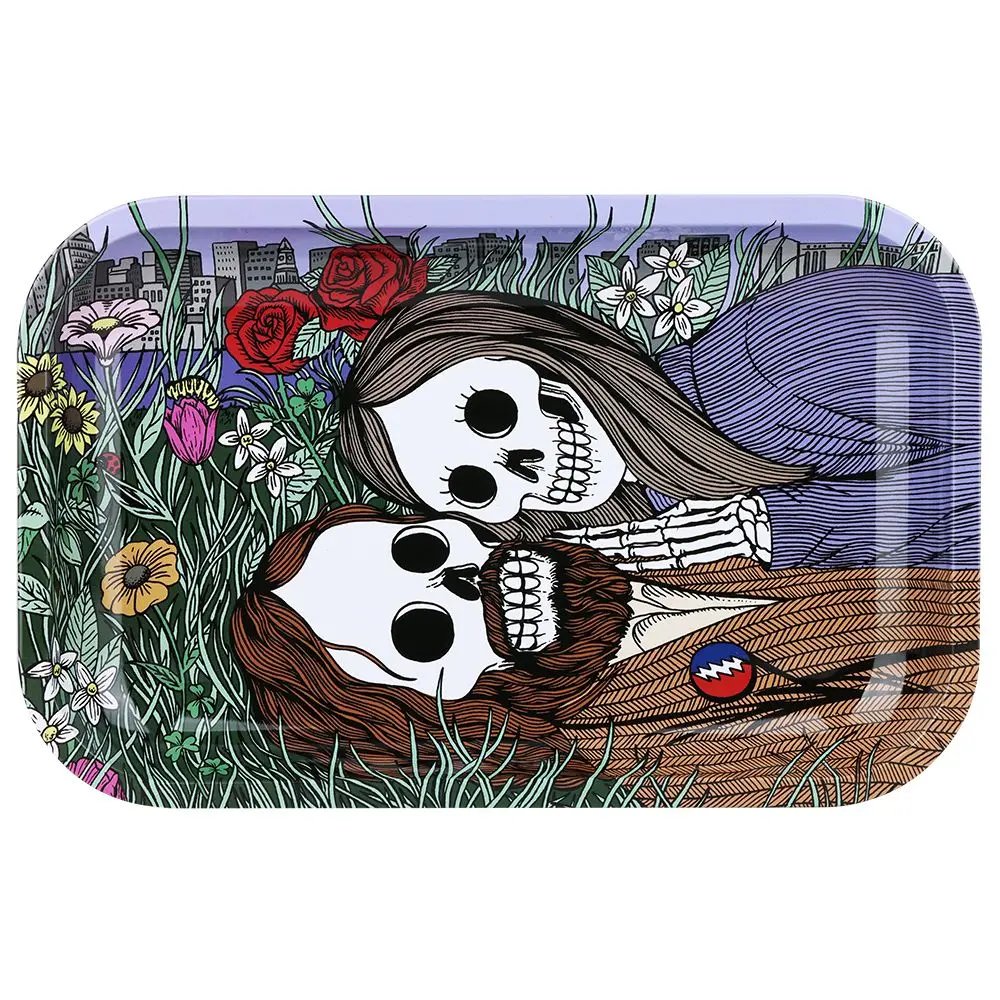Grateful Dead X Pulsar Metal Rolling Tray - Flower Couple / 11" X 7" 1