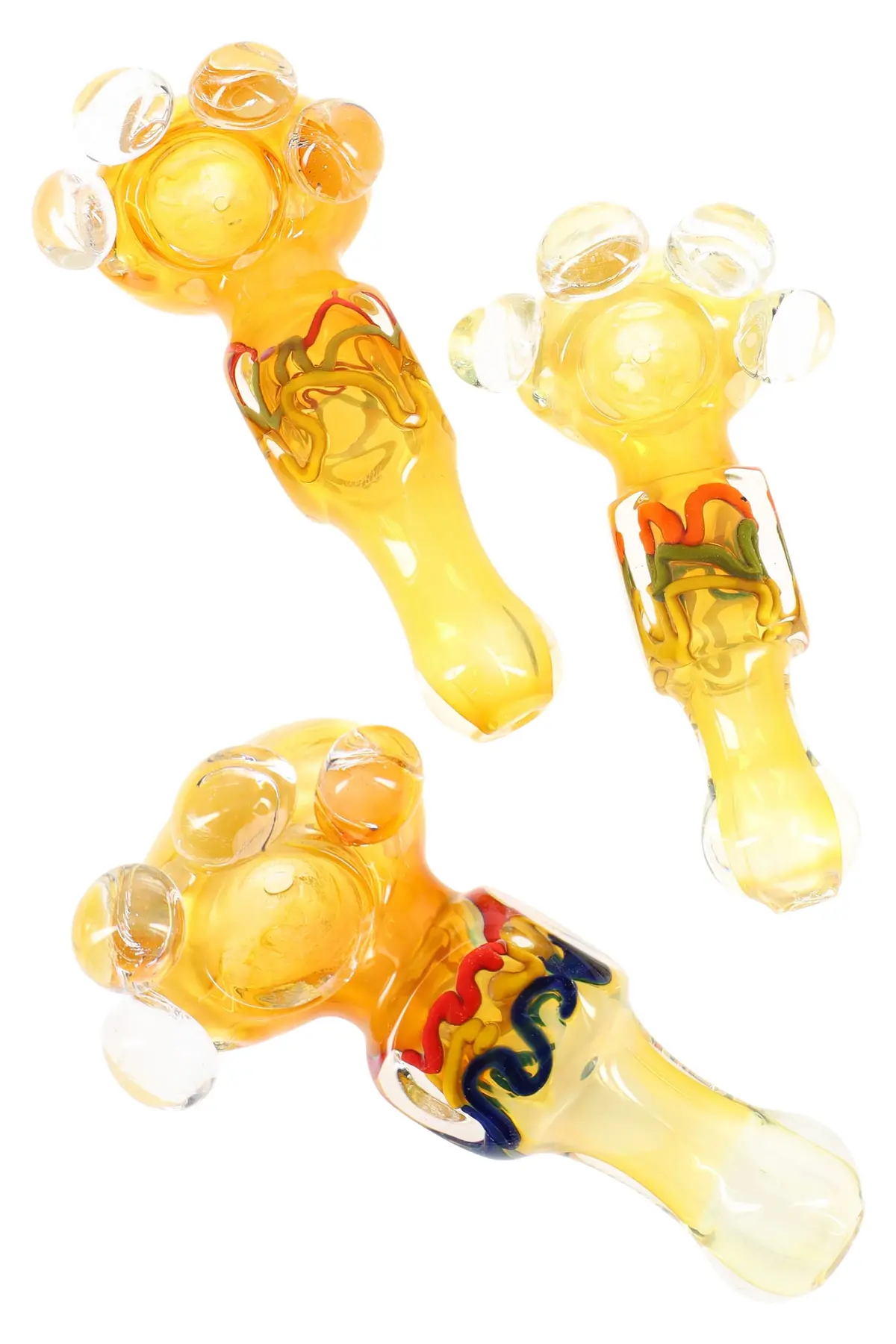 Color Changing Squiggle-Striped Cube Spoon “Marble Paw” – 5″ – Assorted Colors 1