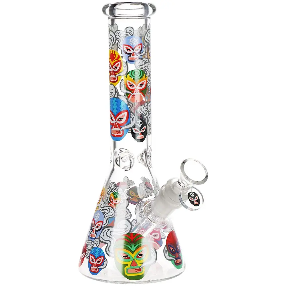 Pulsar Luchadors Beaker Glass Water Pipe - 10" / 14Mm F 1