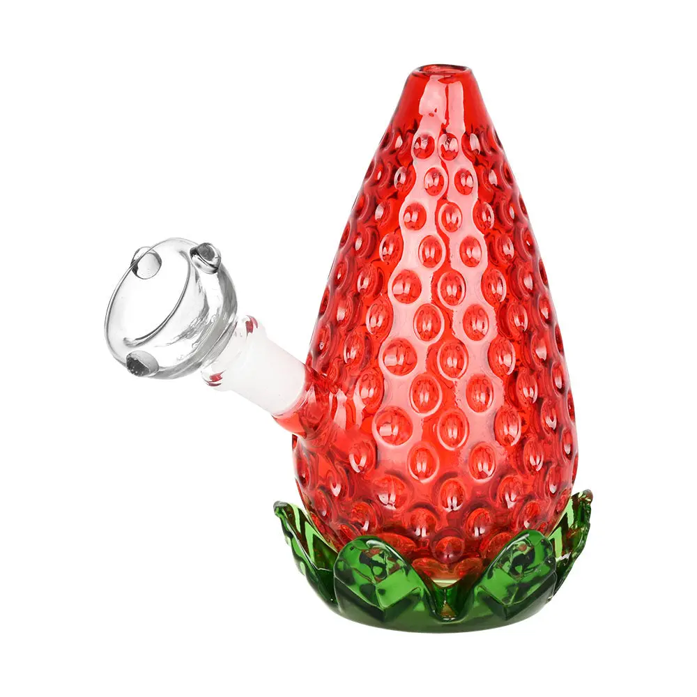 Strawberry Glass Bubbler - 4.25" / 10Mm F 1