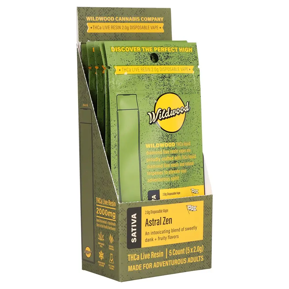 Wildwood Dispensary Grade Live Resin Thca Disposable | 2G | 5Ct Display 3