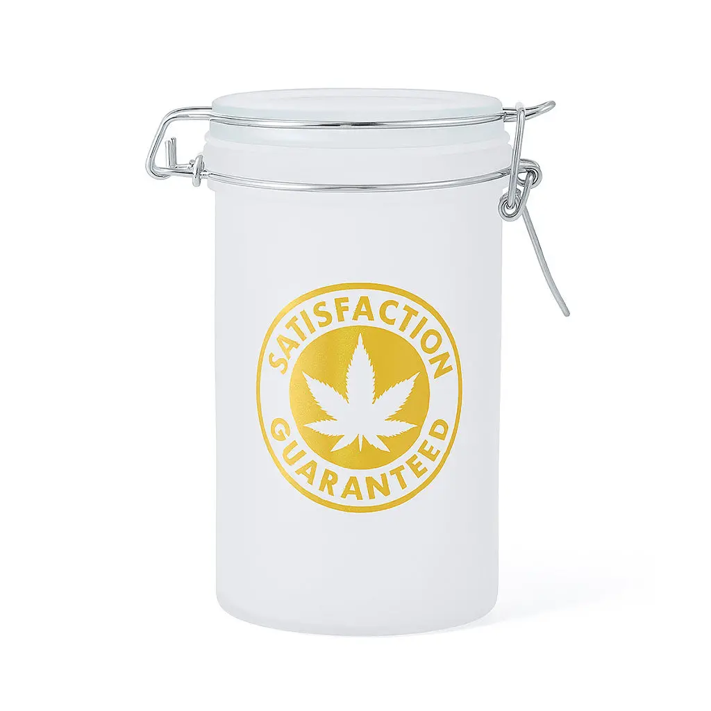 Satisfaction Guaranteed Frosted Stash Jar 1