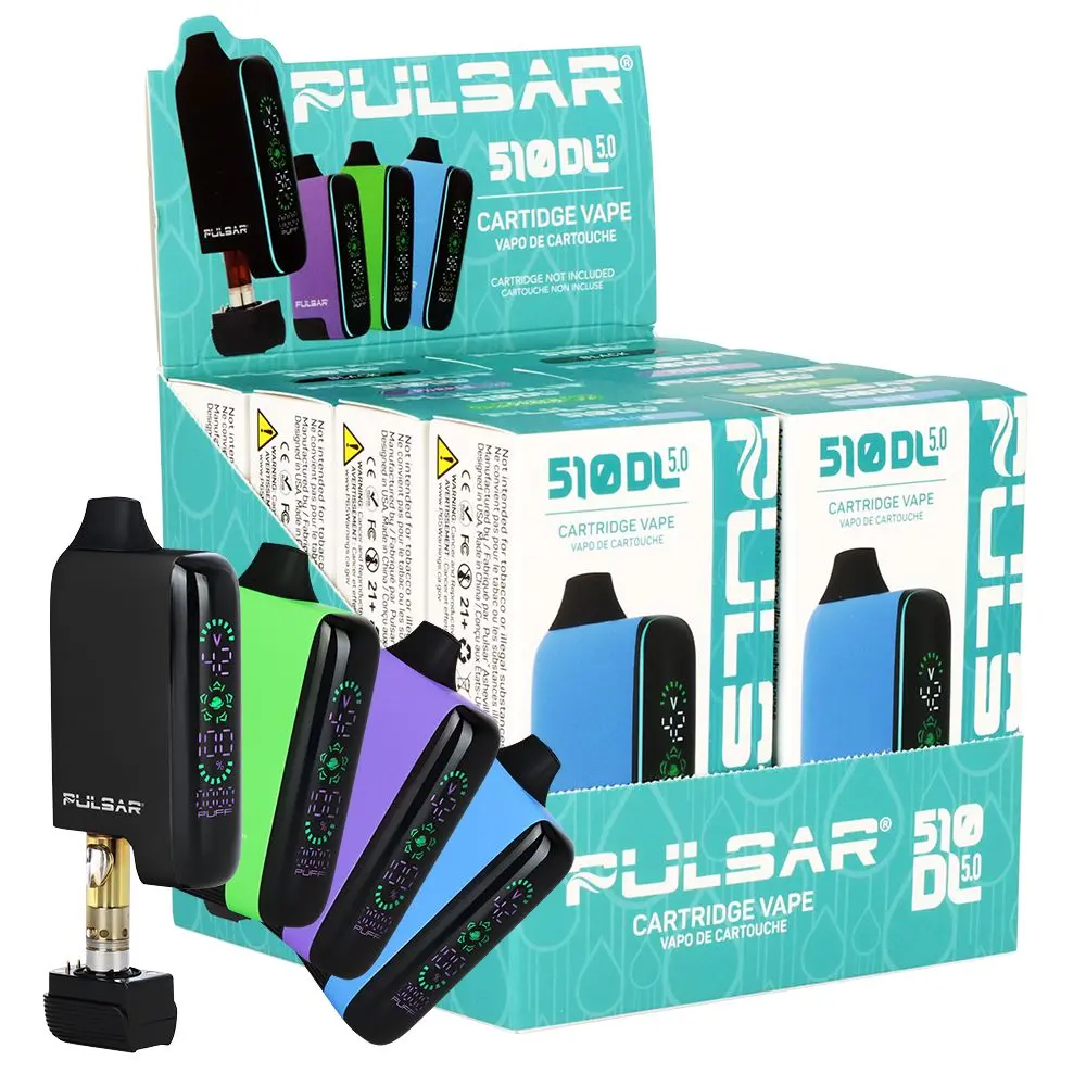 Pulsar 510 Dl 5.0 Precision Voltage Control Lcd Screen Vape Bar | 1000Mah | 8Pc Display 1