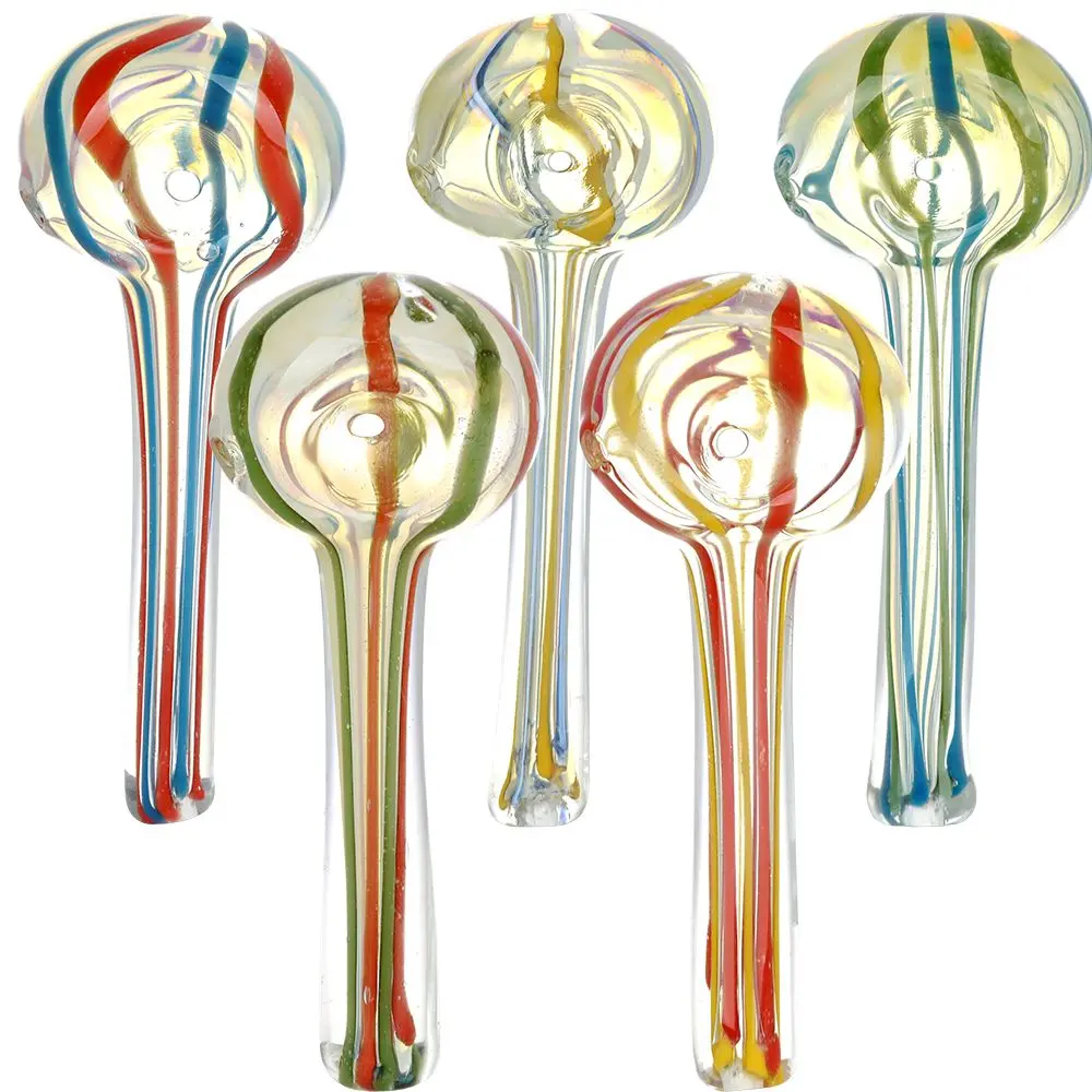 Strictly Fabu Striped Hand Pipe - 3.75" / Colors Vary 1