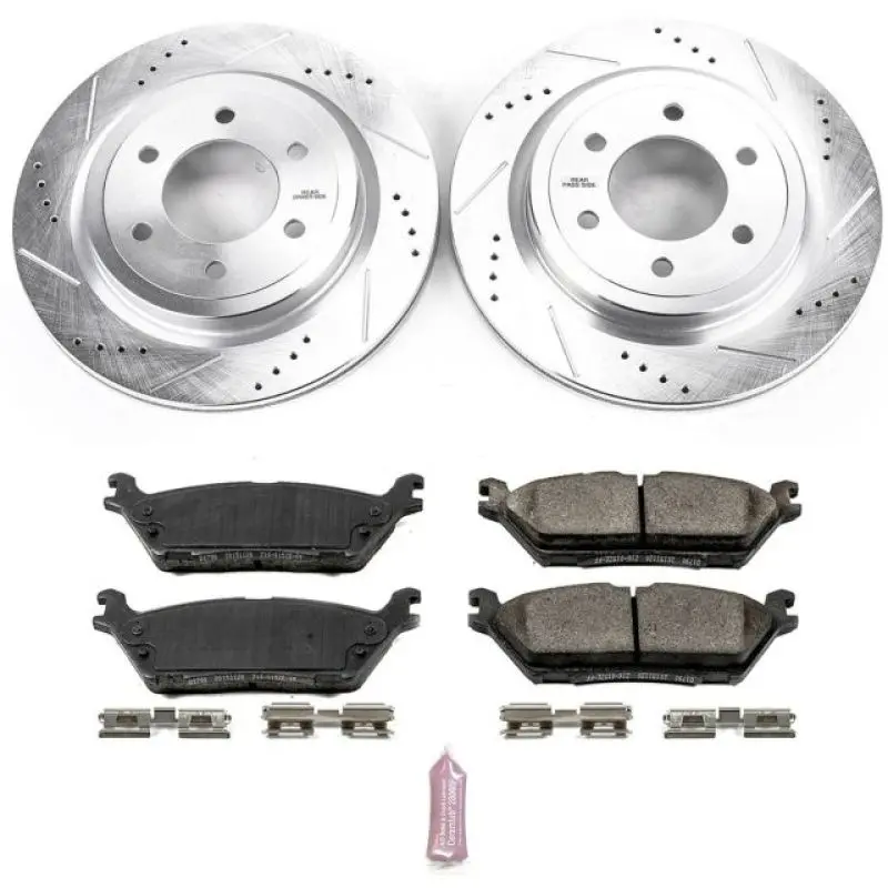 Power Stop 2018 Ford Expedition Rear Z23 Evolution Sport Brake Kit 1