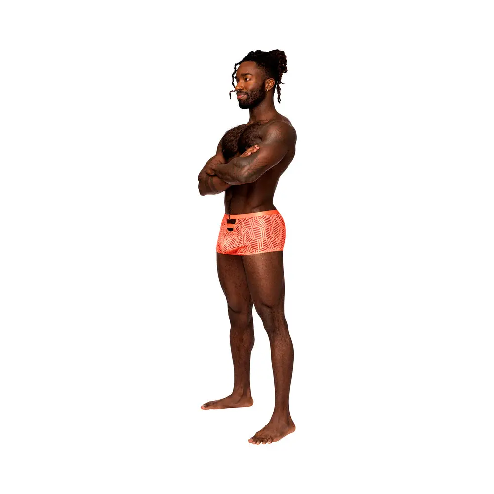 Male Power Rude Awakening Cheeky Cutout Short Neon Orange M 1