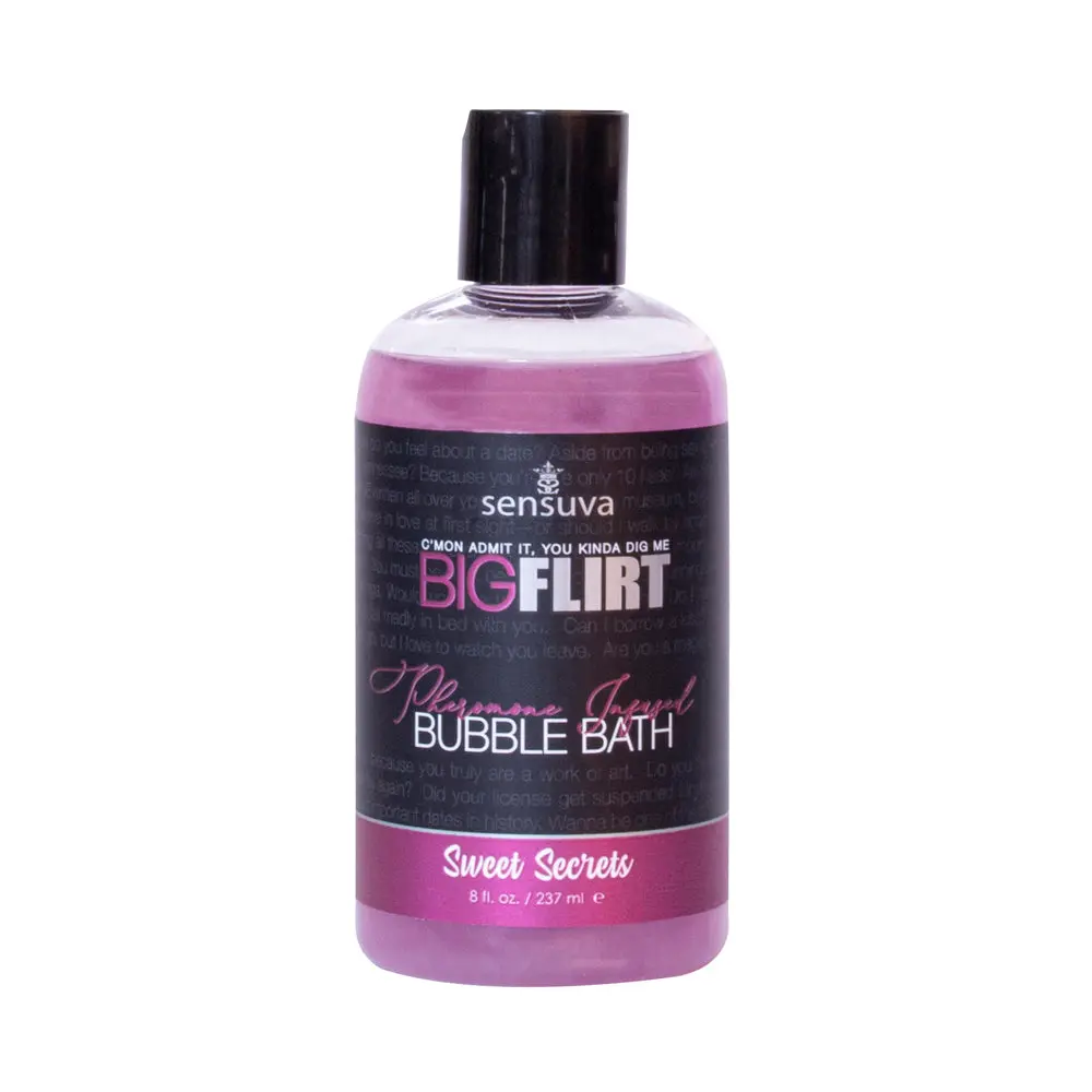 Sensuva Big Flirt Pheromone-Infused Bubble Bath Sweet Secrets 8 Oz. 1