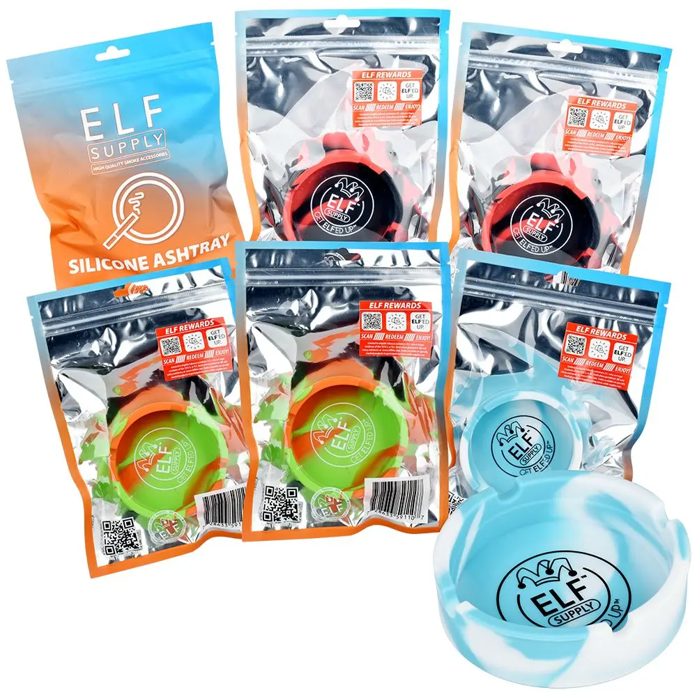 Elf Supply Round Silicone Ashtray - 3.25" / 6Ct 1