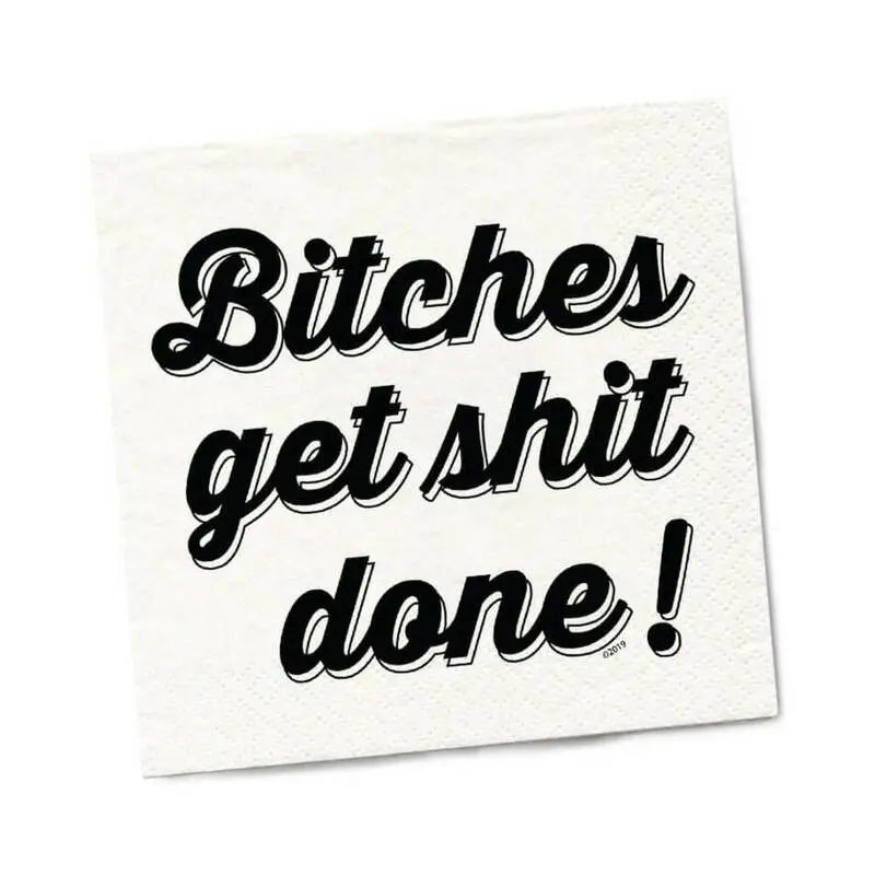 Twisted Wares Bitches Get Shit Done Napkins 20-Pack 1