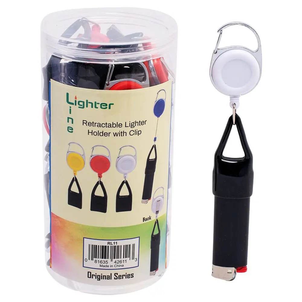 30Ct Jar - Lighter Line Retractable Lighter Holder W/ Clip - Original Series 1