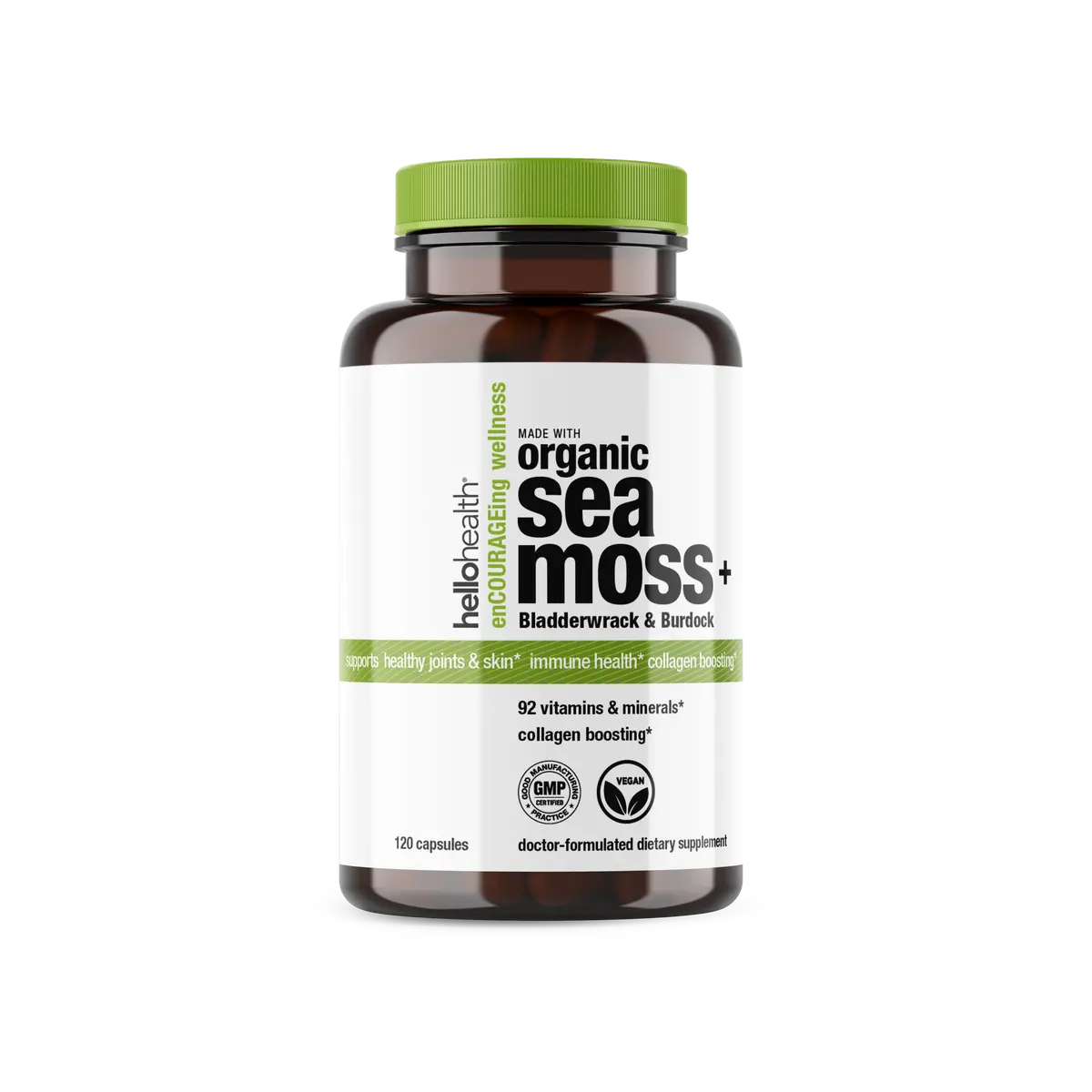 Organic Irish Sea Moss Capsules With Burdock Root & Bladderwrack 1