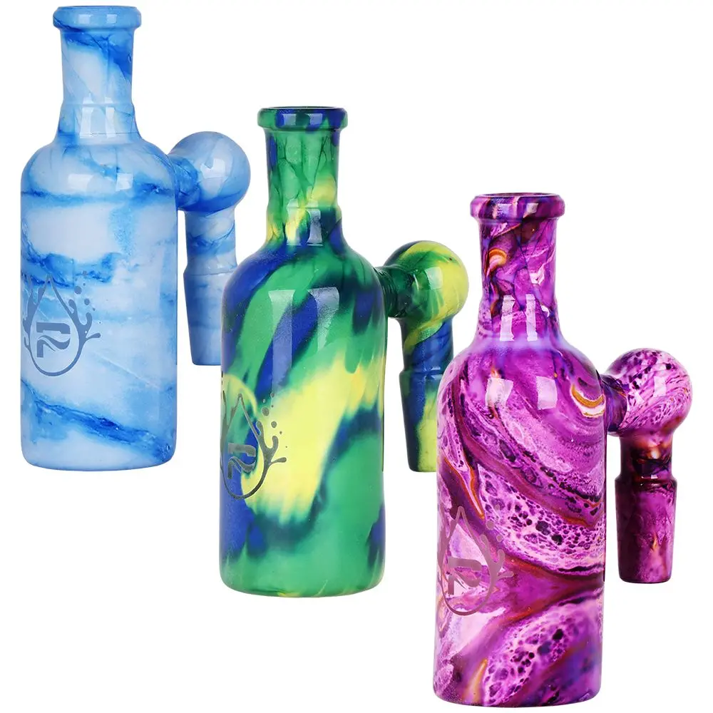 Pulsar Marbled Glass Ash Catcher - 4.25" / 14Mm / Colors Vary 1