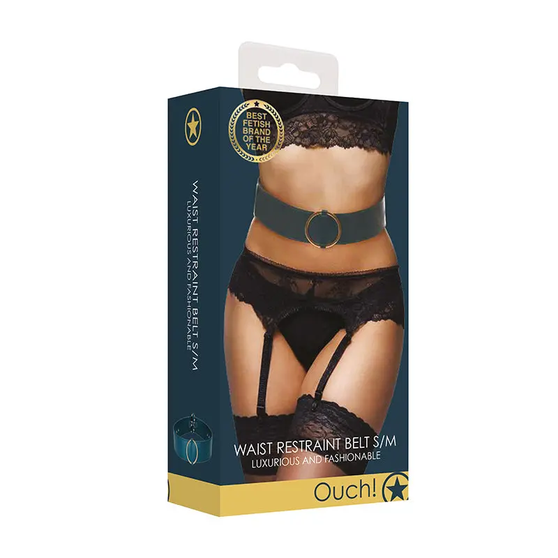Ouch! Halo Ringed Waist Restraint Belt Green S/M 1