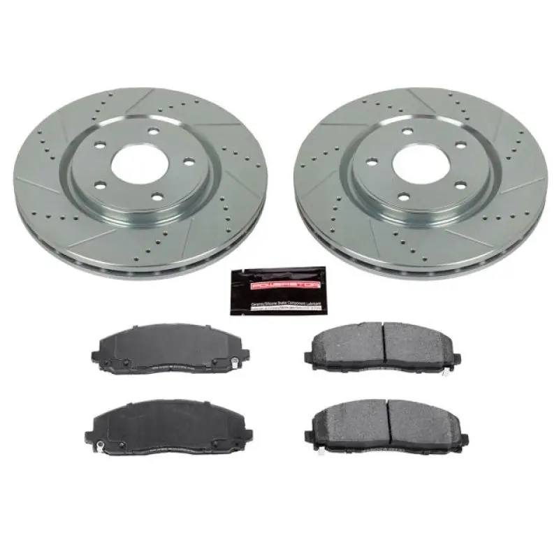 Power Stop 17-19 Chrysler Pacifica Front Z23 Evolution Sport Brake Kit 1