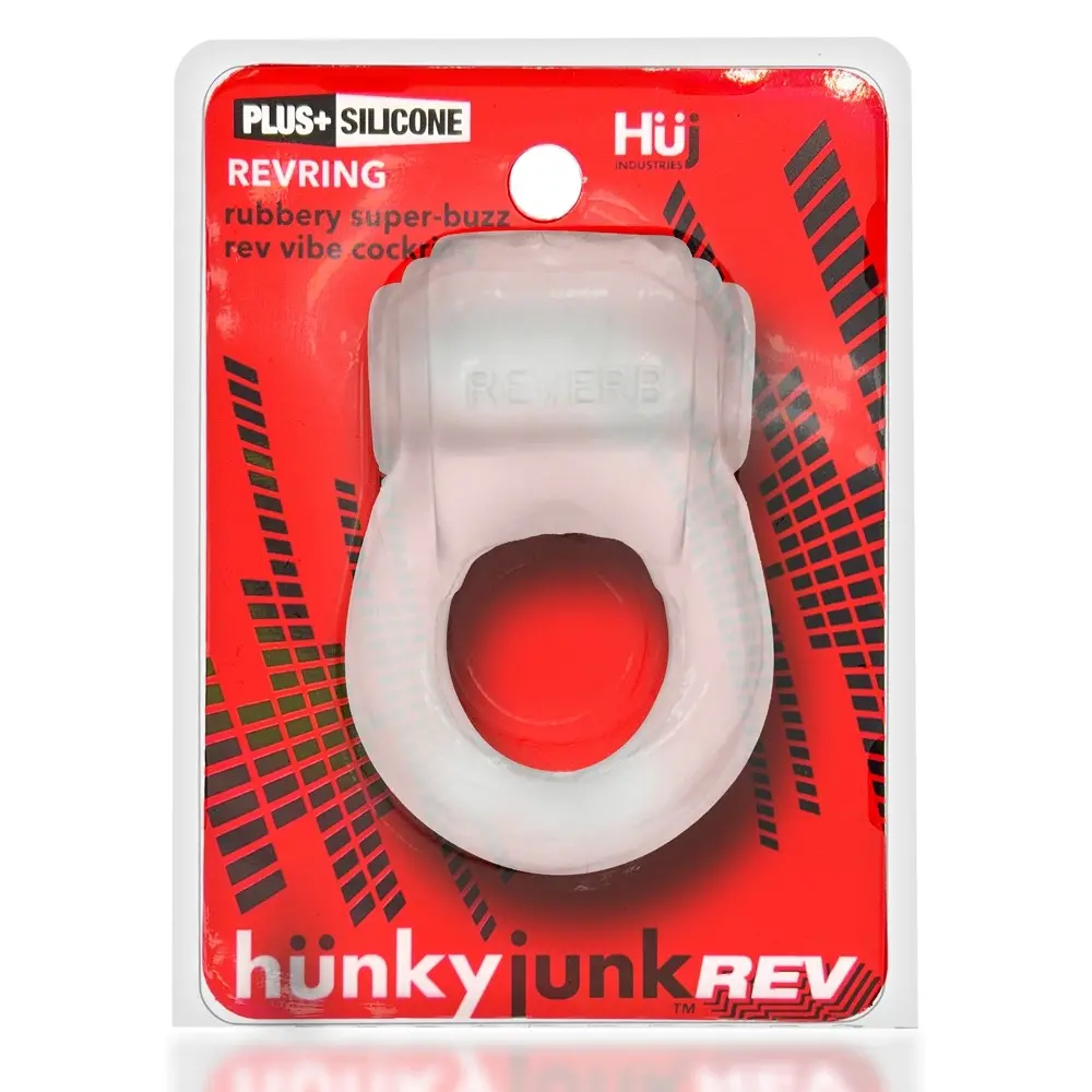 Hunkyjunk Revring Cockring With Bullet Vibrator Clear Ice 1
