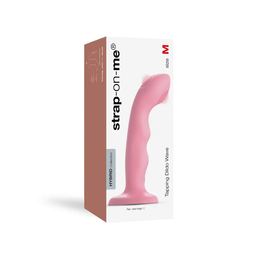 Strap-On-Me Tapping Dildo Wave Coral Pink 1